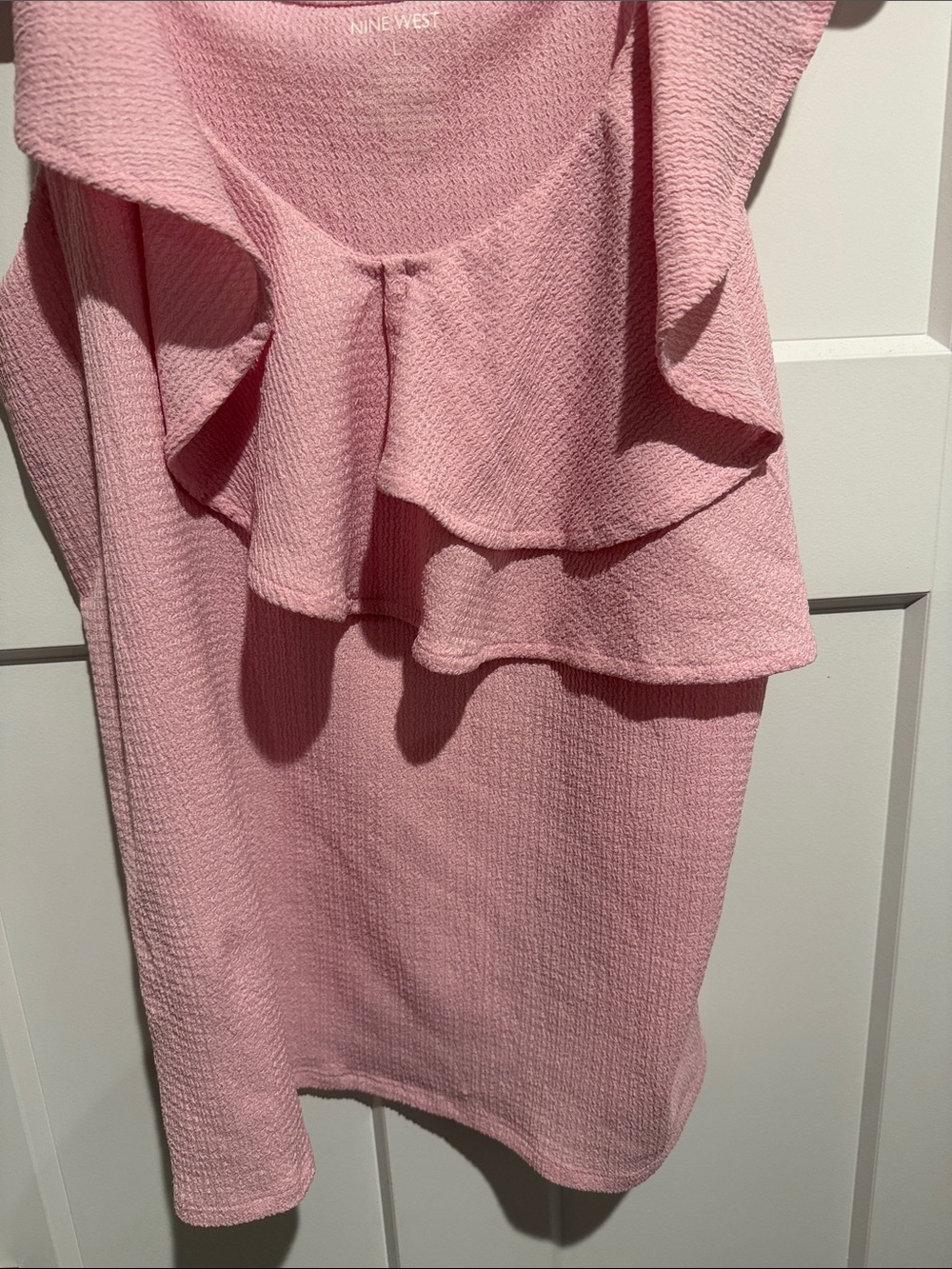 Nine West Pink Ruffle Tank Top - Picture 4 of 6